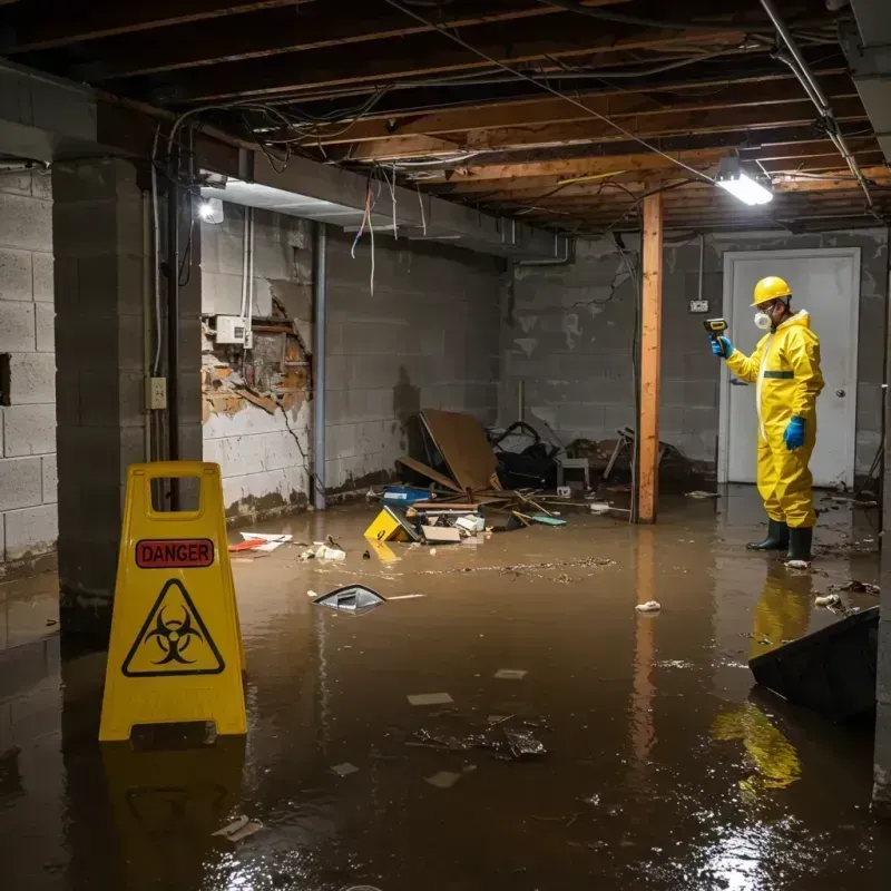 Flooded Basement Electrical Hazard in Earlston, PA Property