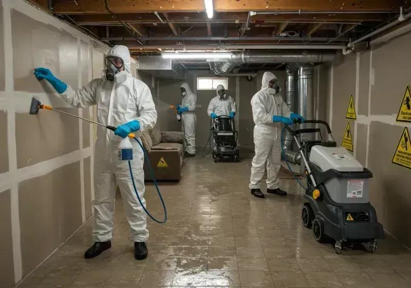 Basement Moisture Removal and Structural Drying process in Earlston, PA